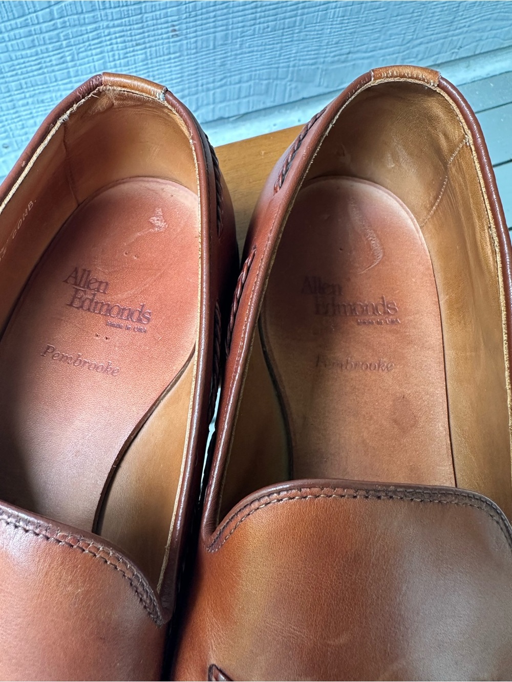 Allen Edmonds  Pembrooke Vintage Tassel Leather Loafers |Cognac~12 - Picture 6 of 9